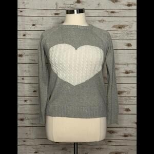 Simply Southern Collection Heart cable knit sweater Size XL